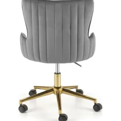 Skrivbordsstol grå sammet