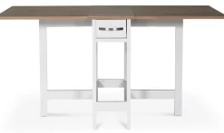 Slagbord vit/ek 30/90/150x80 cm - Fårö + Fläckborttagare för möbler