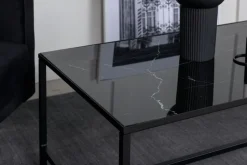 Slope soffbord 130x60 cm - Svart/mässing