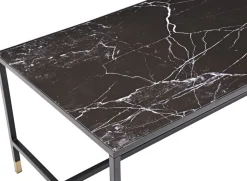 Slope soffbord 130x60 cm - Svart/mässing