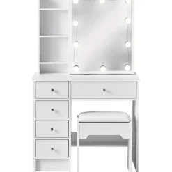 Sminkbord med belysning och stol - Babe