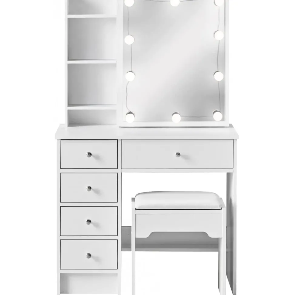Sminkbord med belysning och stol - Babe
