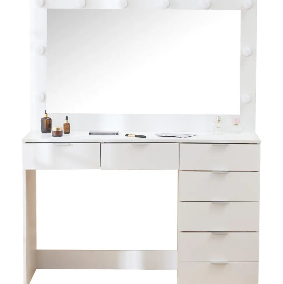 Sminkbord med belysning och förvaring + Textilrengöring för möbler