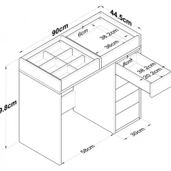 sminkbord med förvaring