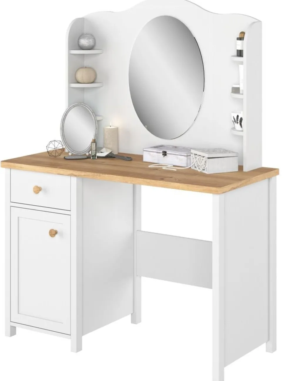 Sminkbord vit / trä