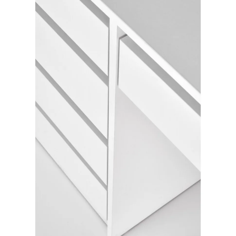 Sminkbord Vit 120 x 55 cm med LED-belysning - Facada + Möbeltassar