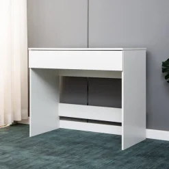 Sminkbord vitt med förvaring 90 cm bred