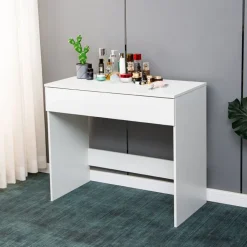 Sminkbord vitt med förvaring 90 cm bred