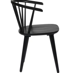 Smokey matgrupp, runt matbord med 4 st Dalsland karmstol - Gråbetsad ek/svart + 4.00 x Stolsdyna