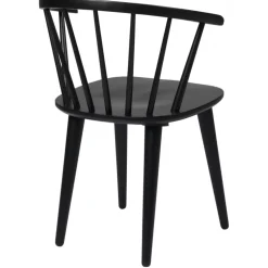 Smokey matgrupp, runt matbord med 4 st Dalsland karmstol - Gråbetsad ek/svart