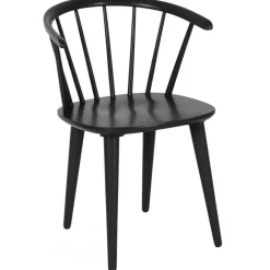 Smokey matgrupp, runt matbord med 4 st Dalsland karmstol - Gråbetsad ek/svart + 3.00 x Möbeltassar