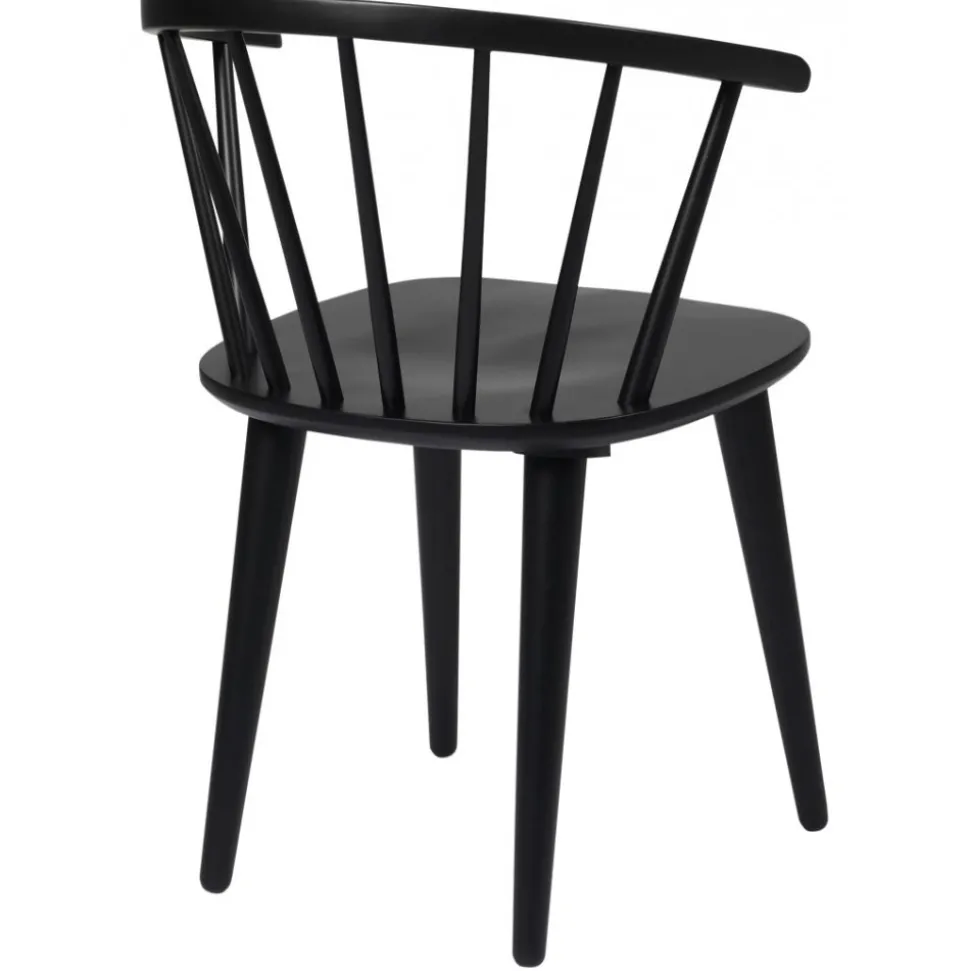 Smokey matgrupp, runt matbord med 4 st Dalsland karmstol - Gråbetsad ek/svart + 3.00 x Möbeltassar