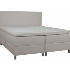 Säng med förvaring beige 160x200 cm
