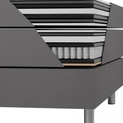 Säng med förvaring grå 120x200 cm