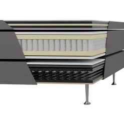 Säng 160x200 cm beige 5-zoner