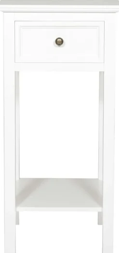 Sängbord antikvitt höjd 75 cm - Bristol