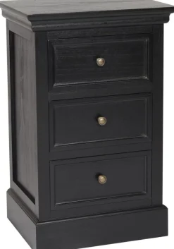 Sängbord Bristol i svart - 70 cm hög + Fläckborttagare för möbler