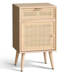 Sängbord i rotting/ek - Stockholm + Möbeltassar