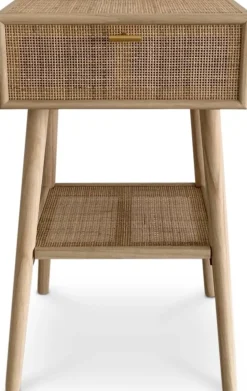 Sängbord i rotting/mässig höjd 70 cm - React + Möbeltassar