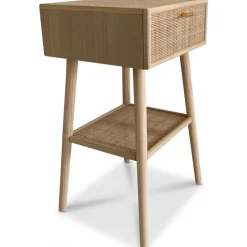 Sängbord i rotting/mässig höjd 70 cm - React