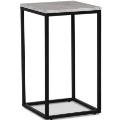 Sängbord ljus marmor foliering 72 cm högt