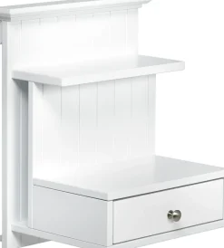 Sängbord vägghängt vitt - Linnea + Möbeltassar