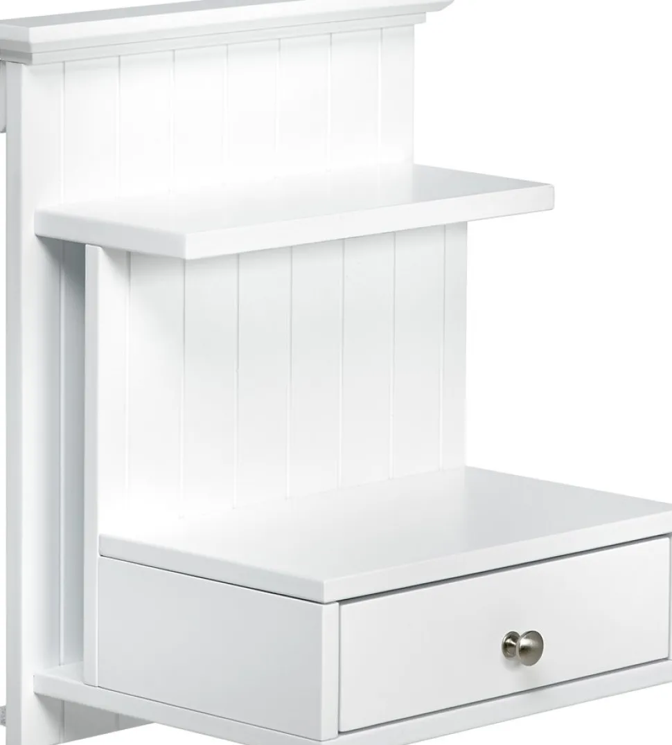 Sängbord vägghängt vitt - Linnea + Möbeltassar