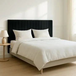 Sänggavel Equator 180 cm - Svart sammet