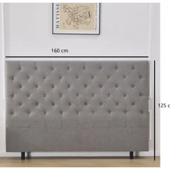 Sänggavel grå 160 cm bred