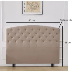 Sänggavel med knappar 160 x 125 cm beige - Capetown