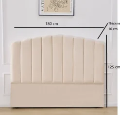 Sänggavel välvd beige 180 x 125 cm - Laholm