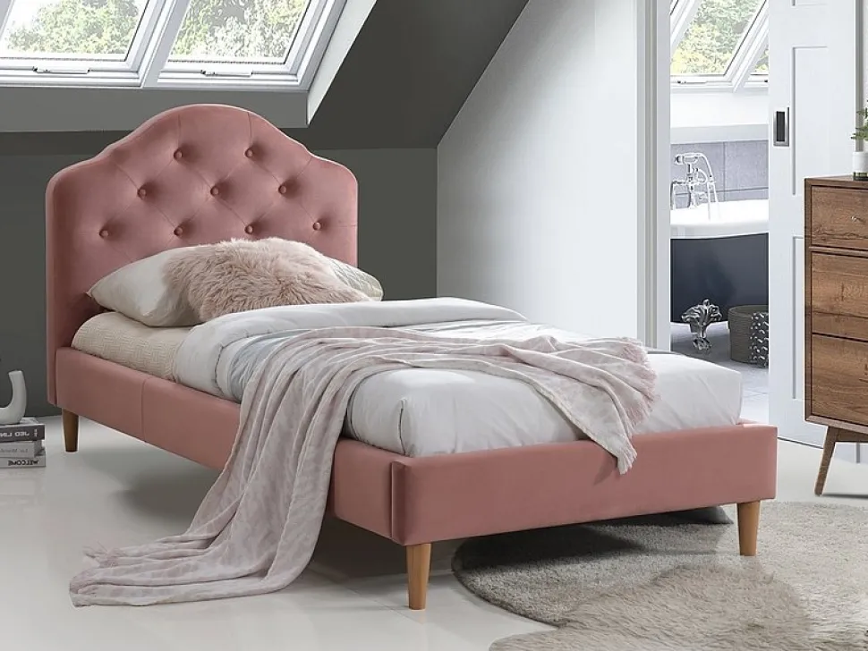 Sängram med gavel 90x200 cm Rosa - Chloe + Möbeltassar