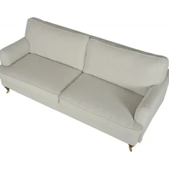 Soffa 210 cm bred Howard Watford Deluxe i bouclé + Textilrengöring för möbler