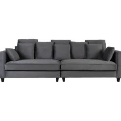 Soffa 270 cm bred och 114 cm djup - grå sammet