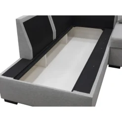 Soffa 309 cm ljusgrå - Solna + Fläckborttagare för möbler