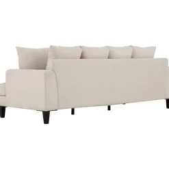 Soffa beige 4-sits med lösa kuddar - Remy