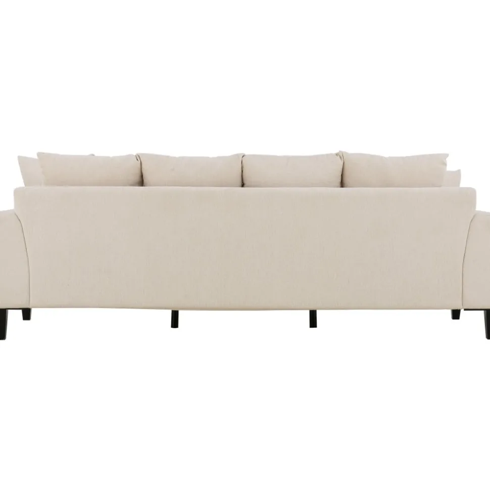 Soffa beige 4-sits med lösa kuddar - Remy