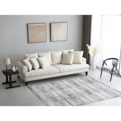 Soffa beige 4-sits med lösa kuddar - Remy