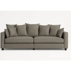 Soffa Brandy lounge 210 cm - Gråbeige sammet