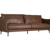 Soffa brun vintage 3-sits 223 cm