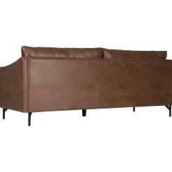 Soffa brun vintage 3-sits 223 cm + Fläckborttagare för möbler