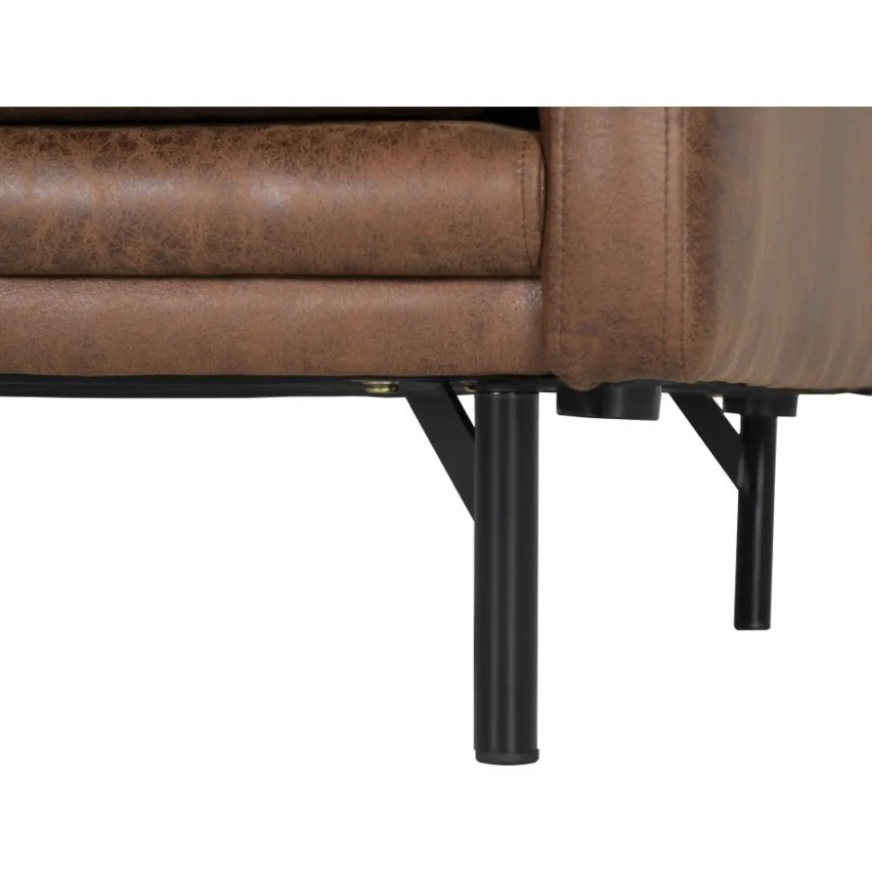 Soffa brun vintage 3-sits 223 cm + Fläckborttagare för möbler