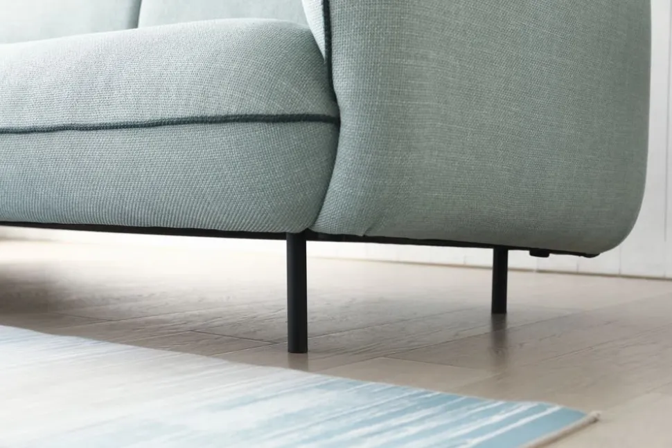 Soffa Catta med fotpall - 200 cm + Textilrengöring för möbler