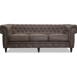 Soffa Chesterfield 3-sits - 214 cm + Fläckborttagare för möbler