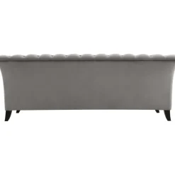 Soffa chesterfield 3-sits grå - Henry + Textilrengöring för möbler