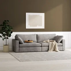 Soffa Falkenberg 4-sits 266 cm bred - Grå + Textilrengöring för möbler