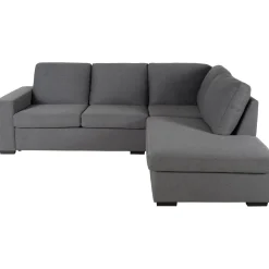 Soffa grå med öppet avslut 244 cm + Fläckborttagare för möbler