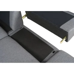 Soffa grå med öppet avslut 244 cm + Fläckborttagare för möbler