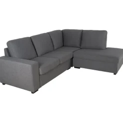 Soffa grå med öppet avslut 244 cm + Fläckborttagare för möbler