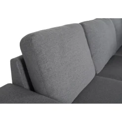 Soffa grå med öppet avslut 244 cm + Fläckborttagare för möbler